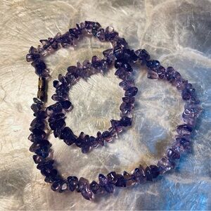 Amethyst Gemstone  Chocker Necklace 18" L
